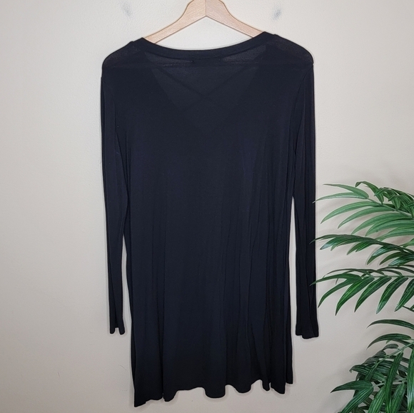 Cherish | Black Criss Cross Neckline Tunic Dress Size Medium - Picture 5 of 5